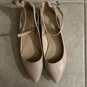 Franco Sarto Pointed Toe Nude Flats - Size 7.5 - Lightly Used